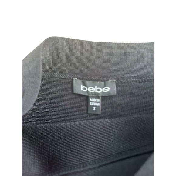 BEBE Black y2k Side Zip Bandage Mini Skirt Size Small - Picture 2 of 6